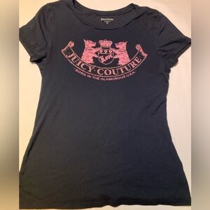 Vintage Juicy Couture size XL black t-shirt Born in the Glamorous USA